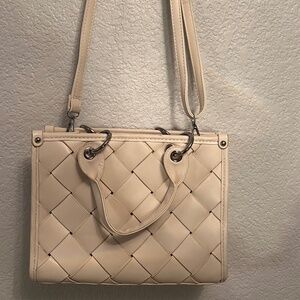 Ivy and Fig White Leather Handbag